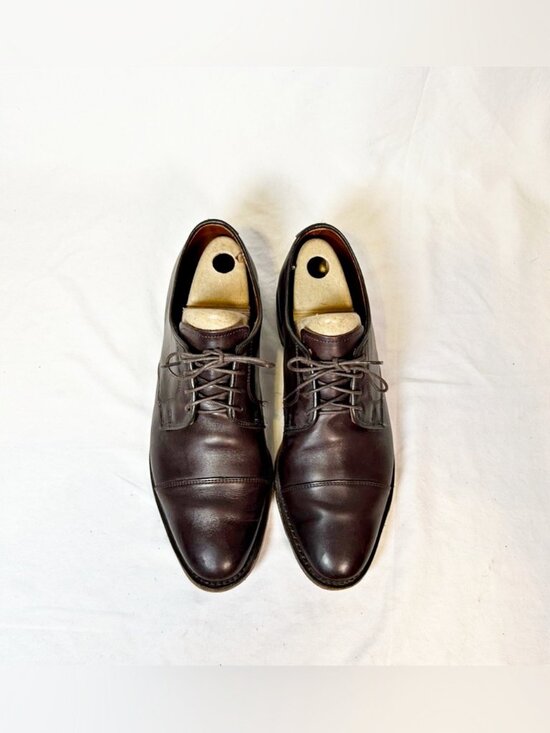Allen Edmonds Brown Leather Cap Toe Derby Dress Shoes~10~ main image 4